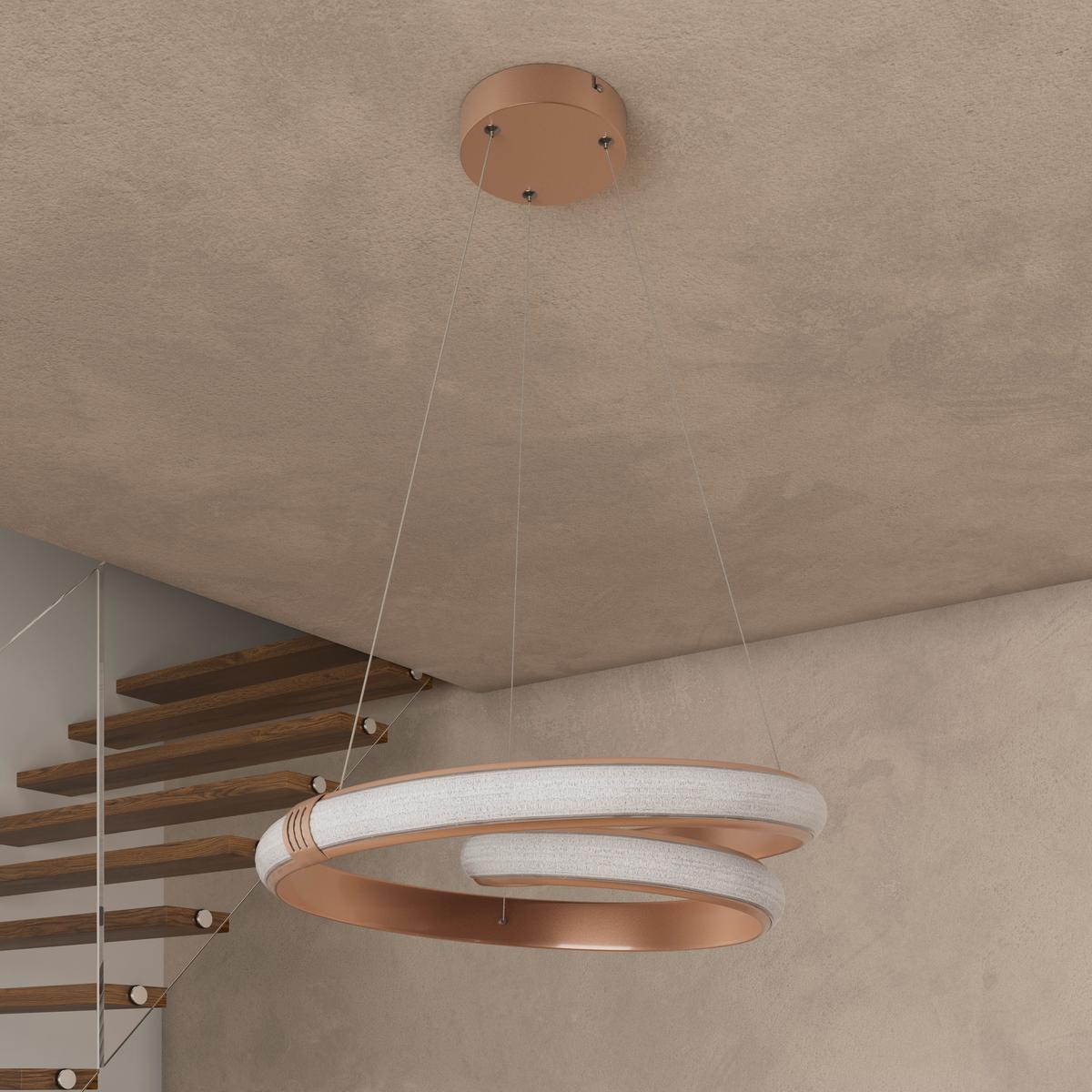 Led Függőlámpa Ceylan - cappuccino, Basics, műanyag/fém (50/120cm) - Luca Bessoni