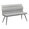 Sedací lavice Eva šedá - šedá/černá, Moderní, kov/dřevo (139/92,5/60,5cm) - Bessagi Home