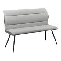 Sedací lavice Eva šedá - šedá/černá, Moderní, kov/dřevo (139/92,5/60,5cm) - Bessagi Home