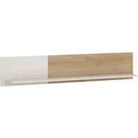Wandregal Samm Eichefarben, Beige B: 153,6 cm - Eichefarben/Beige, Trend, Holzwerkstoff (153,6/30/22cm)