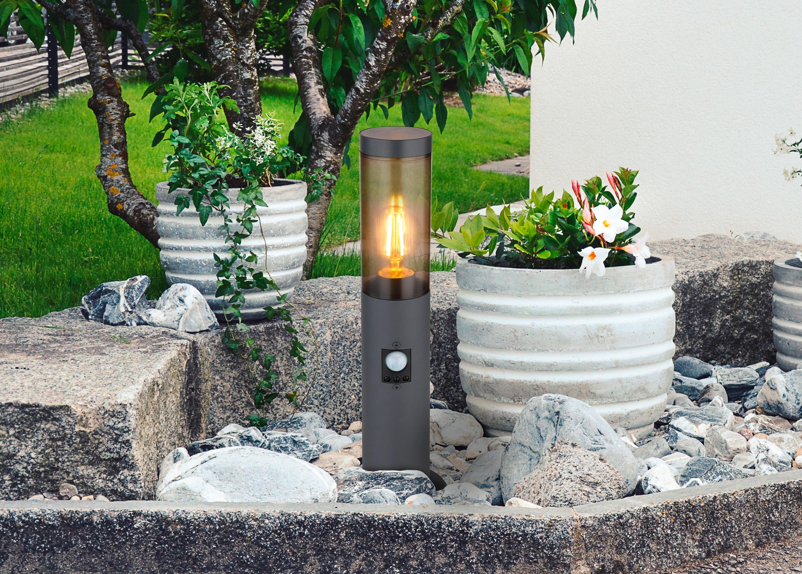 Außenleuchte Mit Bewegungsmelder 15 W - Anthrazit/Grau, Design, Kunststoff/Metall (12,7/45cm) - Globo