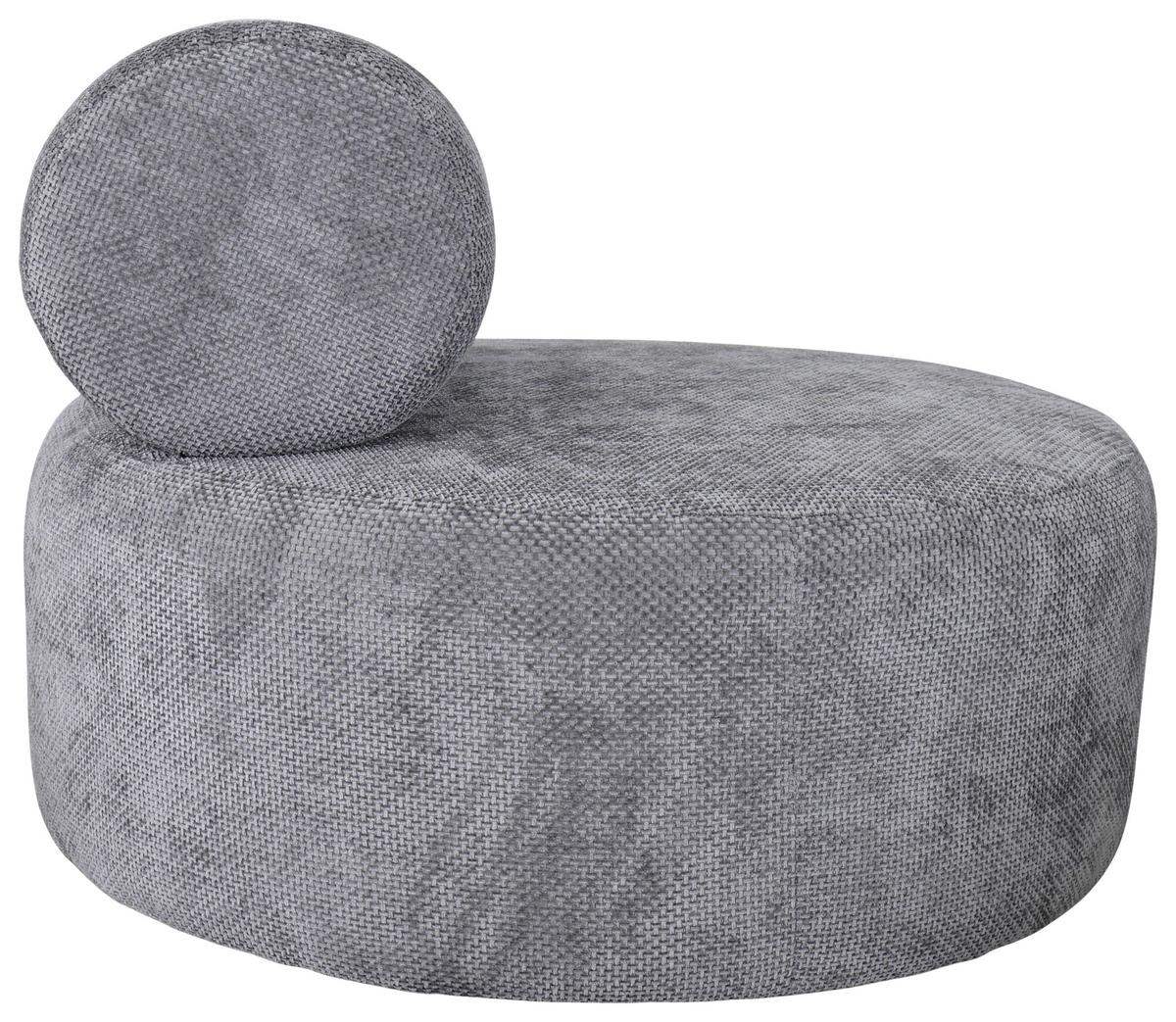 Relaxsessel Moss Grau B: 88 Cm - Schwarz/Weiß, Basics, Textil (88/70/88cm) - Livetastic