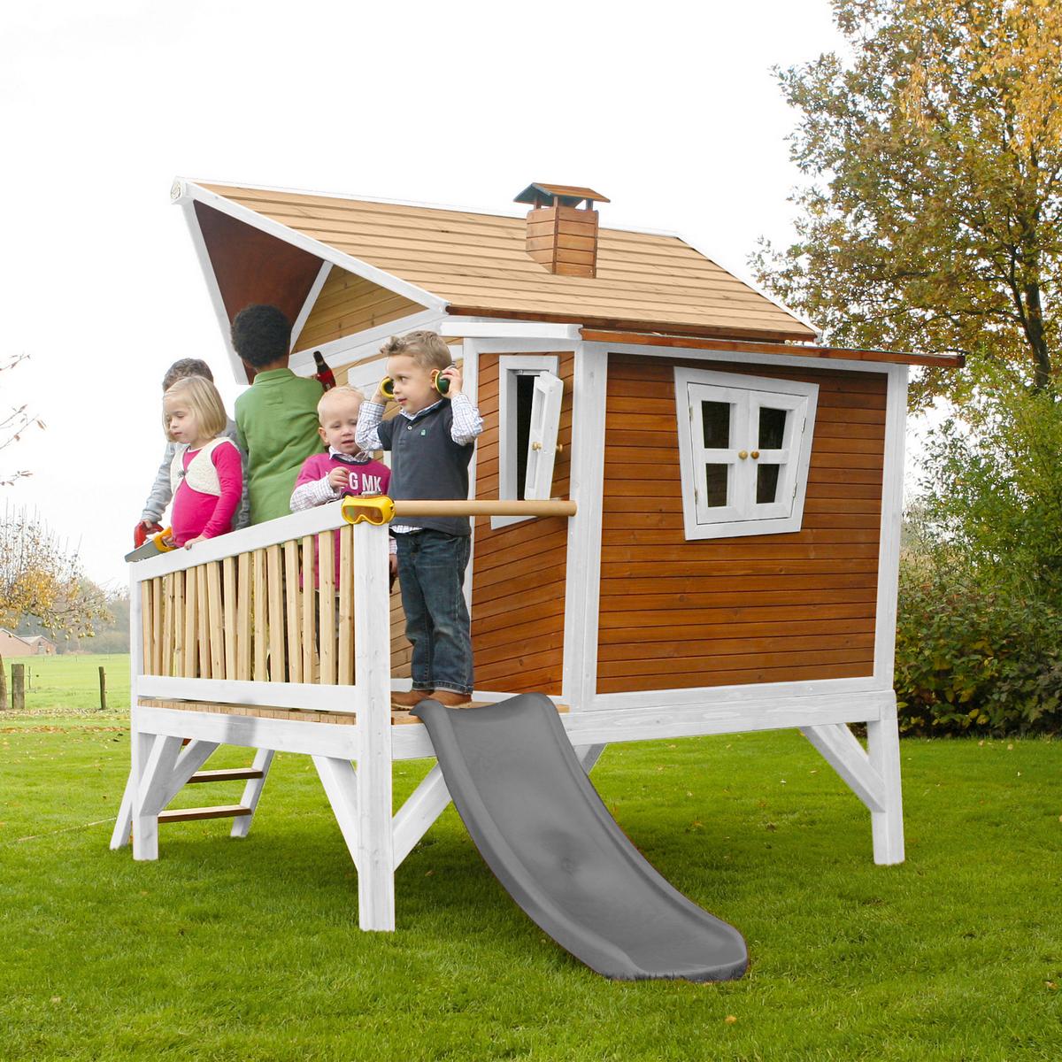 Spielhaus A030.108.81 - Hellgrün/Braun, KONVENTIONELL, Holz/Kunststoff (123/12,8/152cm) - Ambia Garden