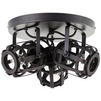 Strahler 99403/76 Woodrow - Schwarz, Basics, Holz/Metall (34,5/20cm) - Brilliant