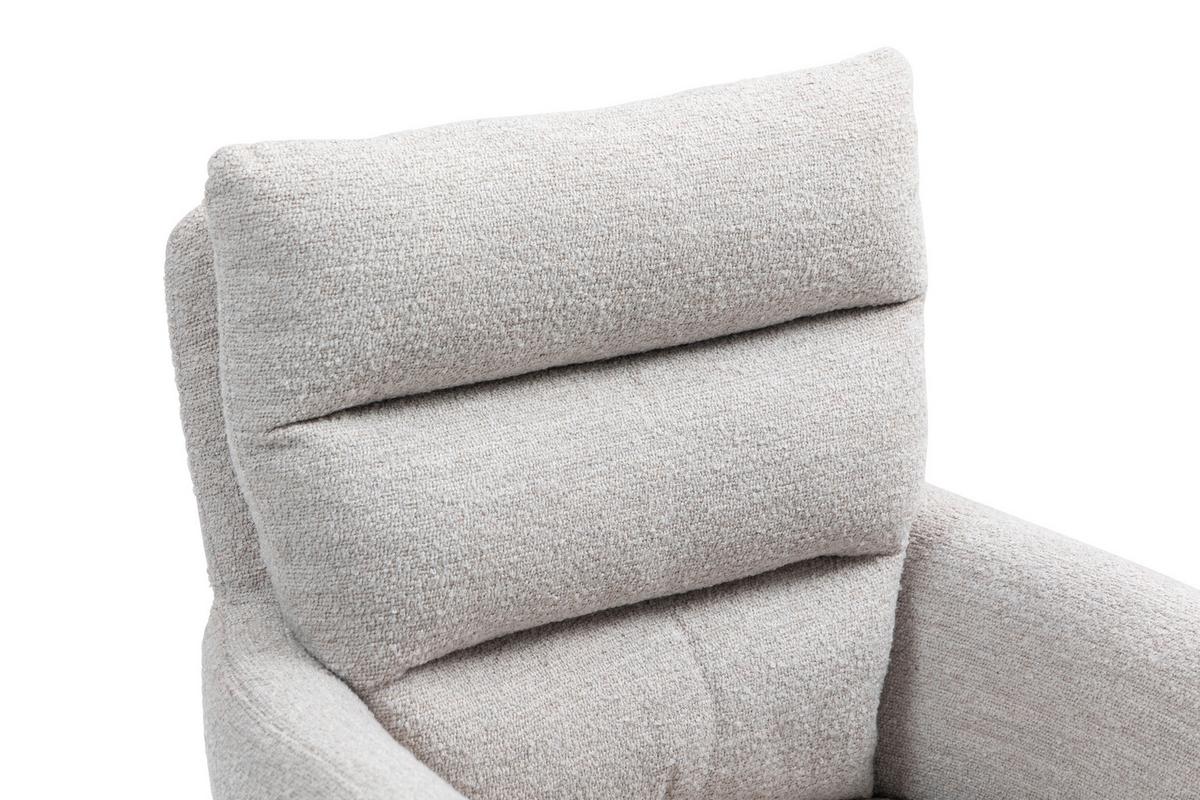 Armlehnstuhl Elli Taupe Sitzfl. 180° Drehbar, B: 60cm - Taupe/Schwarz, KONVENTIONELL, Textil/Metall (60/95/67cm) - MID.YOU