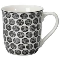 Hrnček na kávu SHIVA - čierna/biela, Lifestyle, keramika (8,4/9,2cm) - Mömax