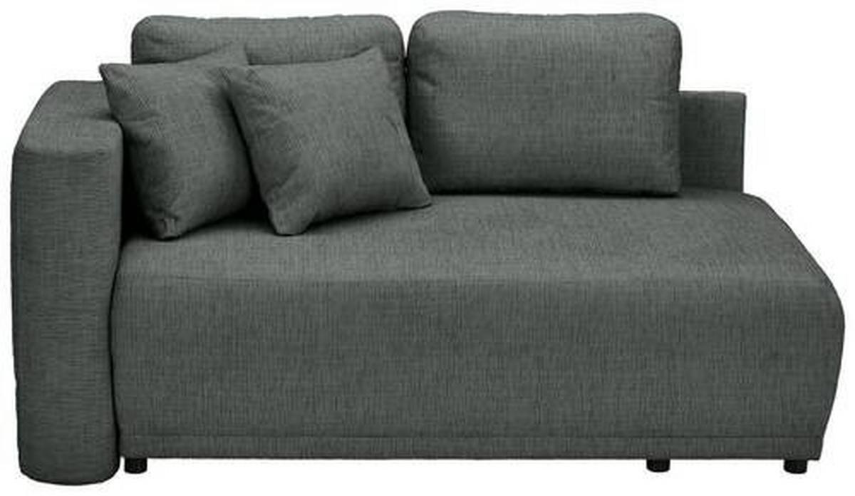 Chaiselongue Nello - Anthrazit/Schwarz, KONVENTIONELL, Textil (93/73/171cm) - MID.YOU