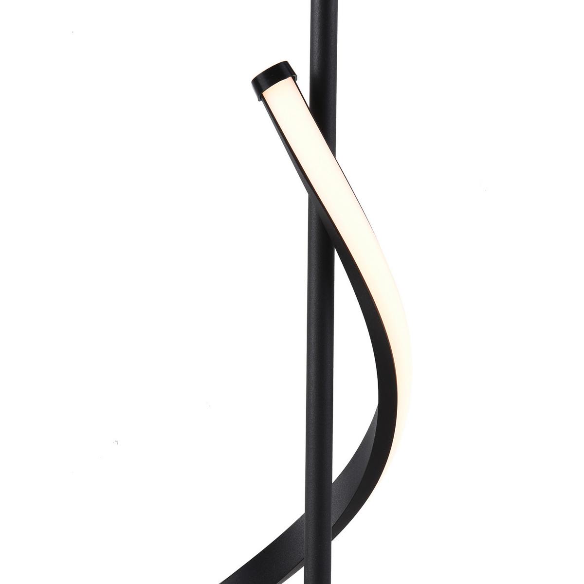 LED-Tischleuchte Twist Schwarz L: 15 cm - Schwarz, Design, Kunststoff/Metall (15/15/40cm)