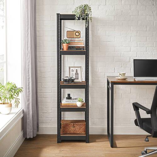 Standregal Iron B: 37 Cm Braun/schwarz - Schwarz/Braun, Basics, Holzwerkstoff (37/150/37cm) - Boxxx