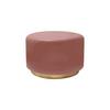 Hocker Artisse 250 Rosa/goldfarben D: 51,5 Cm - Goldfarben/Rosa, Design, Metall (51,5/43cm) - Kayoom