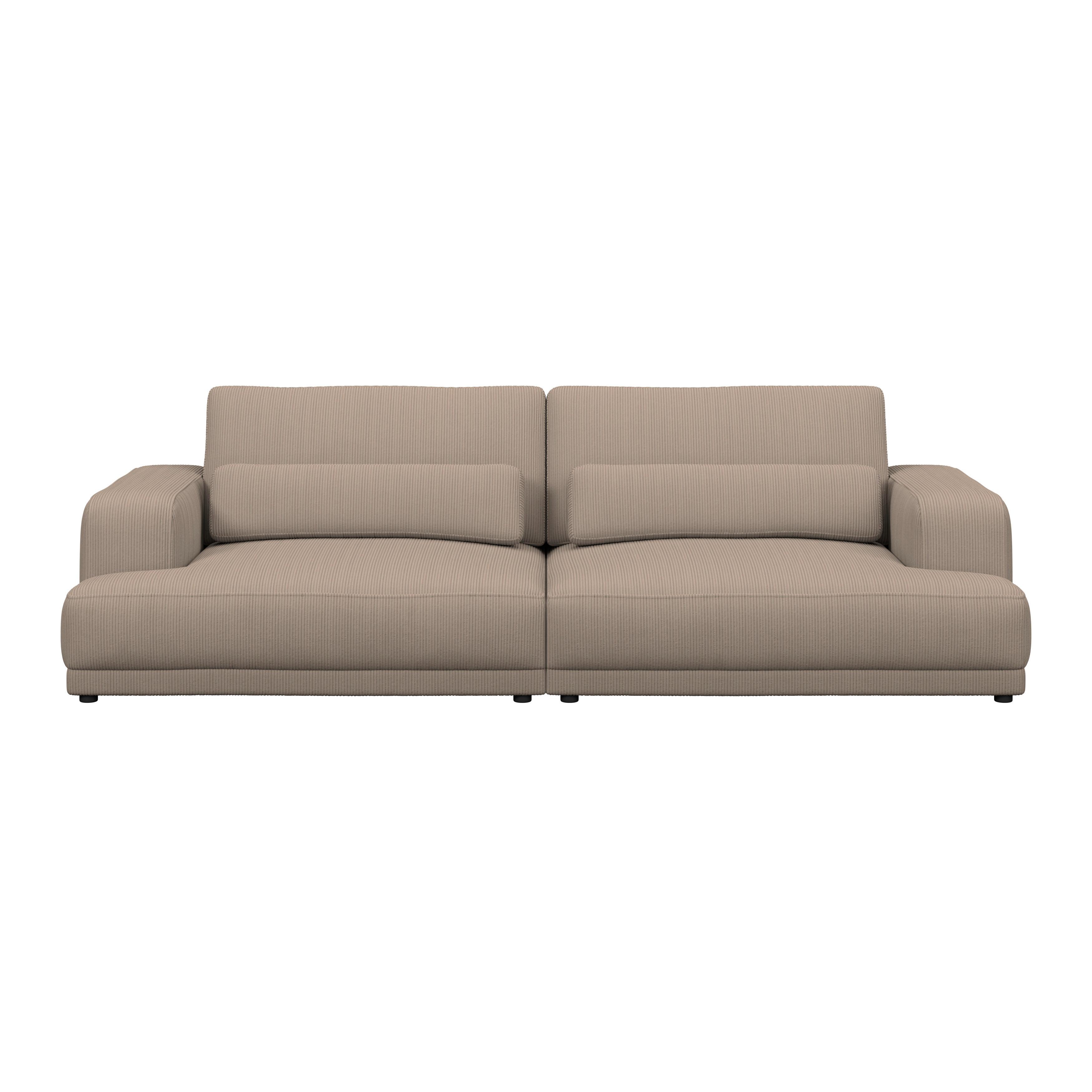 Bigsofa Savona Cord bernsteinfarben,260x111cm - Bernsteinfarben, Trend, Textil (260/77/111cm) - Luca Bessoni