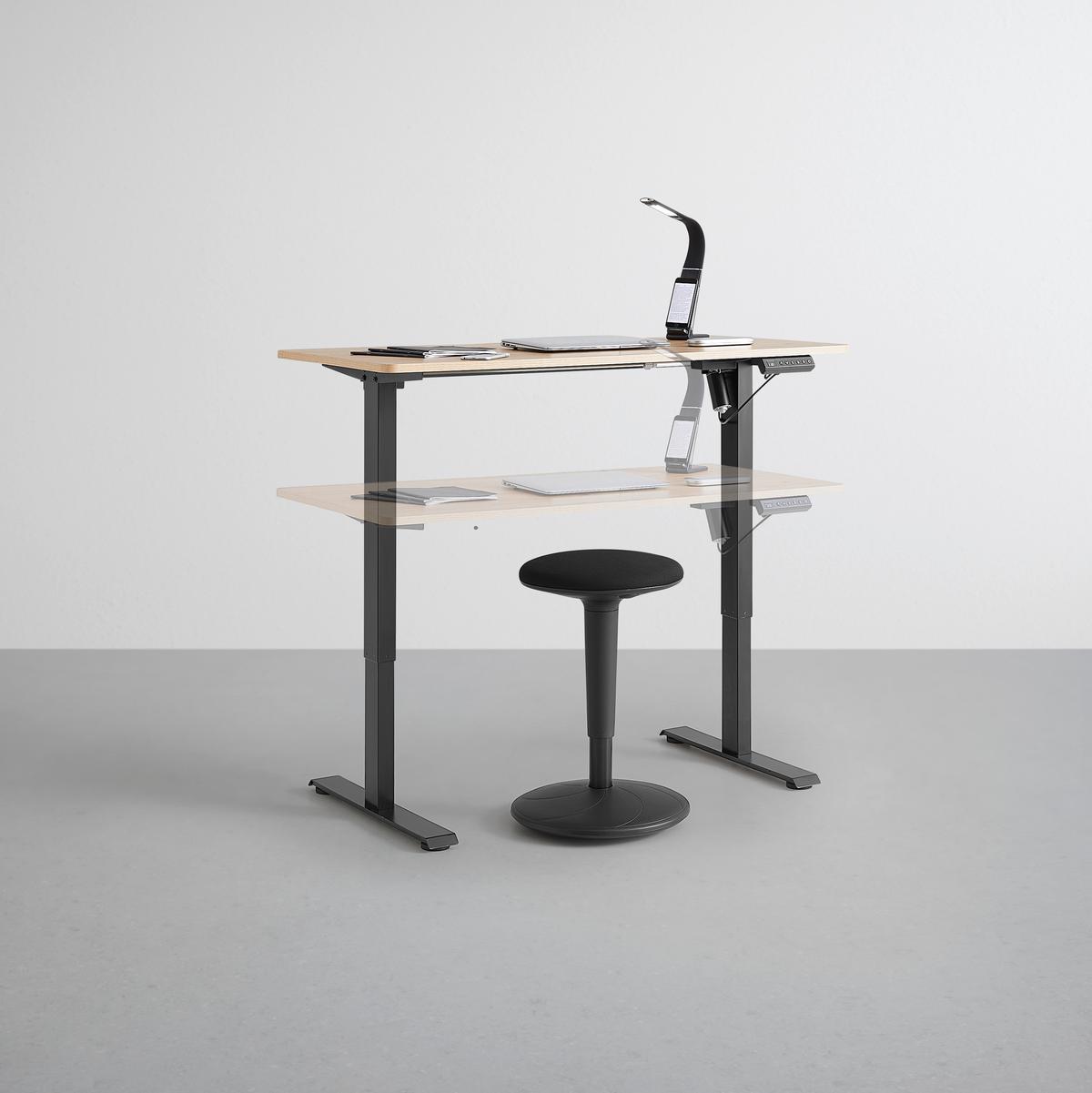 Psaci stůl EMIL II - černá/dub artisan, Moderní, kov/kompozitní dřevo (120/72-118/60cm) - Mömax