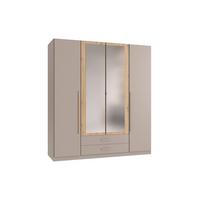 Šatní skříň MARBURG, šířka180 cm - šedá/dub artisan, Konvenční, kompozitní dřevo/sklo (180/199/58cm) - Mömax