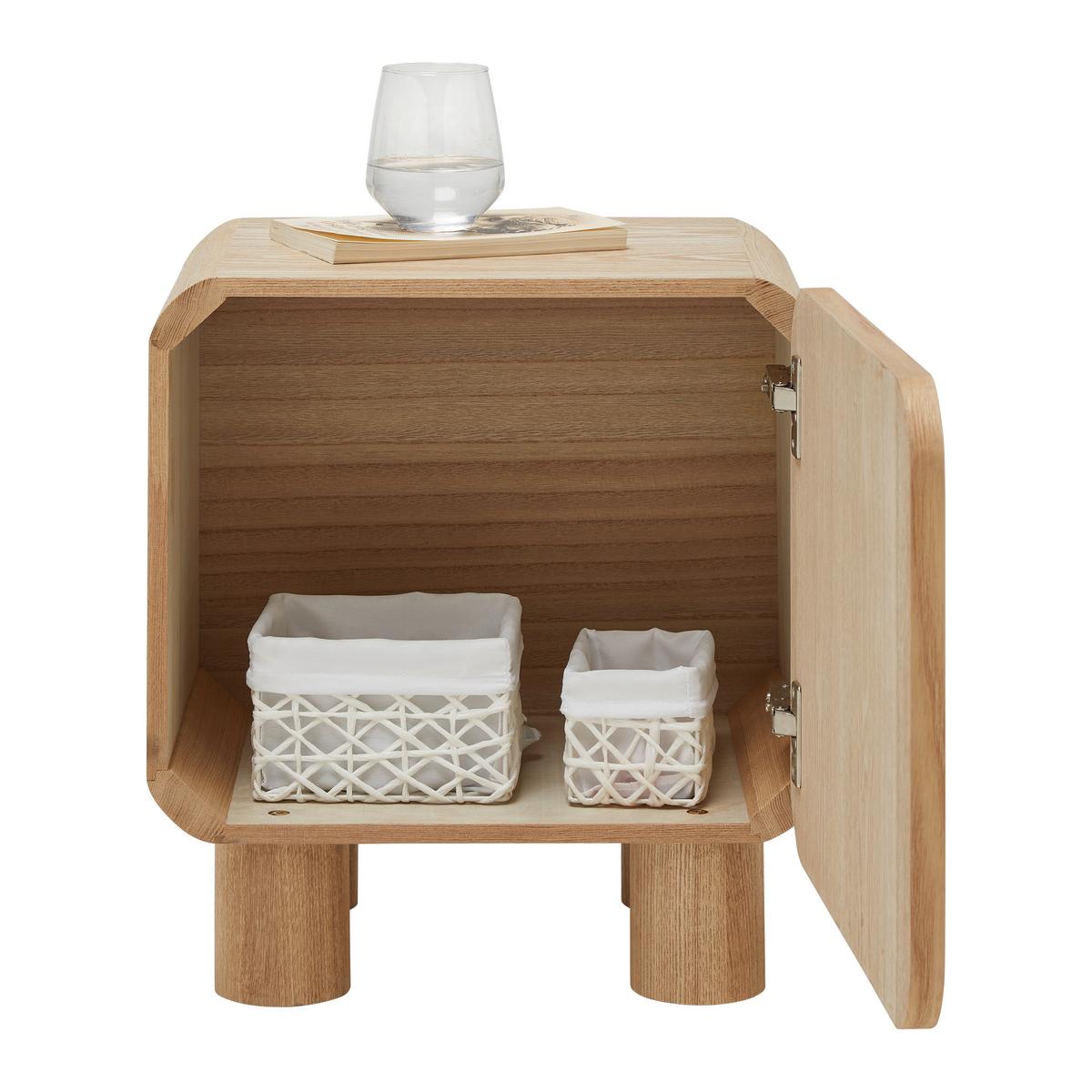 NOČNÝ STOLÍK ALVA -TREND- - prírodná farba, Modern, drevo/kompozitné drevo (40/45/30cm) - Premium Living