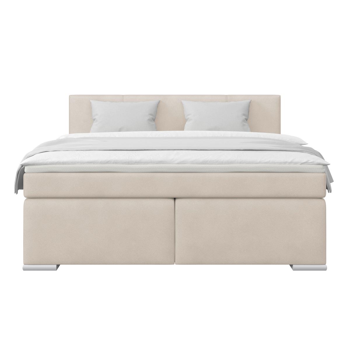 Boxspringbett Mira 1 180x200 - Creme, Basics, Holz/Kunststoff (180/200cm)