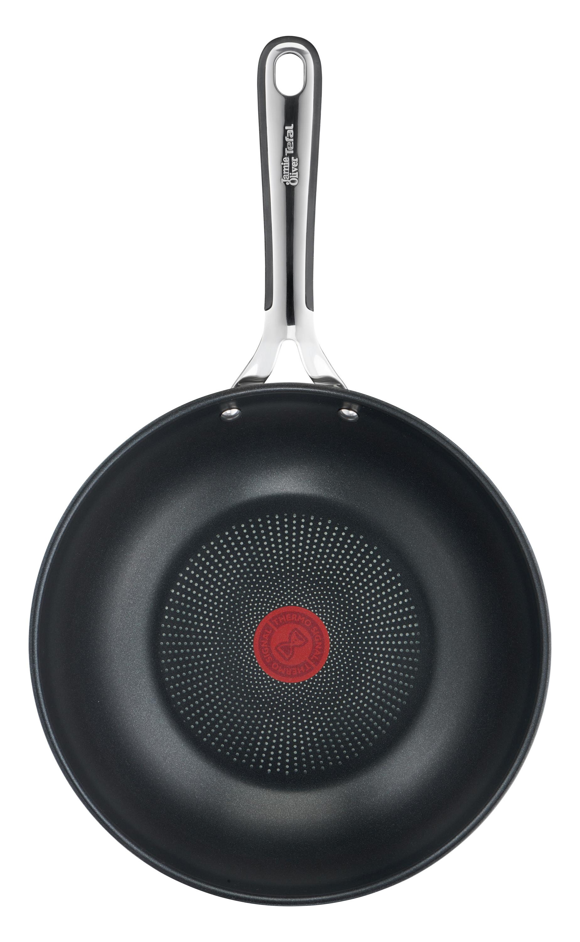 Wokpfanne Jamie Oliver Essentials - Edelstahlfarben, Basics, Metall (28cm) - Tefal
