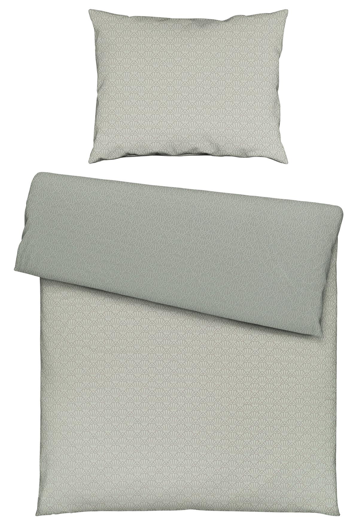 POSTEĽNÁ BIELIZEŇ SHELL, ca. 90x70/140x200 cm - sivá, textil (140/200cm) - Mömax