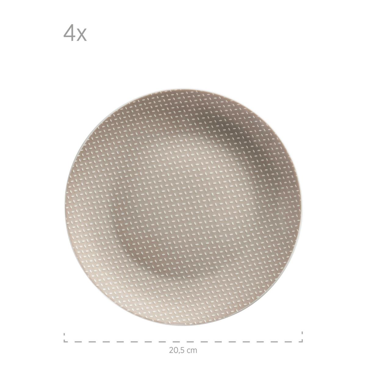 Kombiservice Beige 4 Personen 16-Teilig - Beige, Basics, Keramik - Mäser