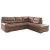 Ecksofa William, Grau S: 268x216 Cm - Chromfarben/Grau, Design, Leder (268/216cm) - Livetastic