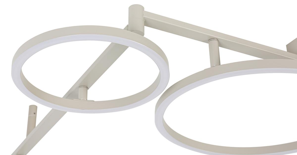 LED-DECKENLEUCHTE CEMIL - Sandfarben, Basics, Kunststoff/Metall (125/88/12cm) - Luca Bessoni