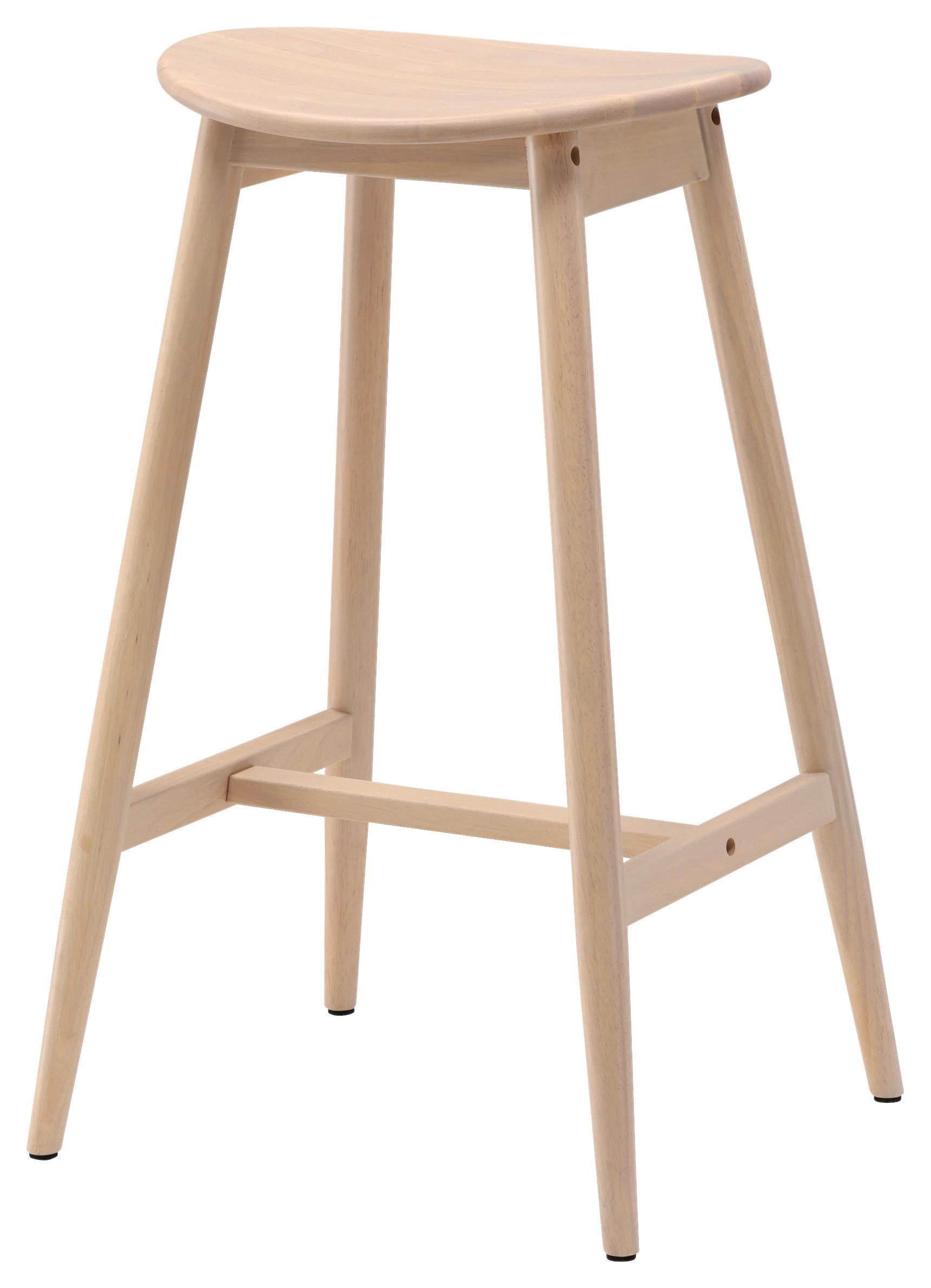 Barhocker Orust - Beige, Design, Holz (43,5/76,5/37cm) - Livetastic