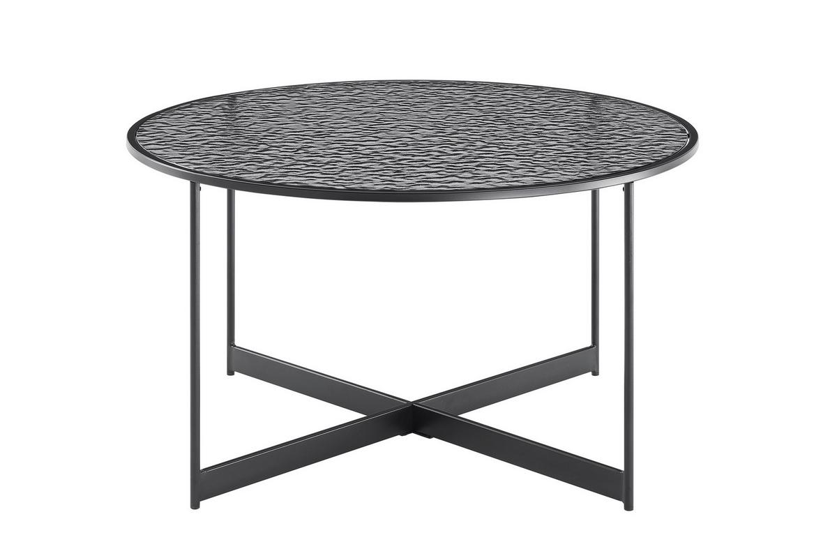 Couchtisch Schwarz D: 80 Cm - Schwarz, Design, Glas/Metall (80/80/45cm) - Livetastic