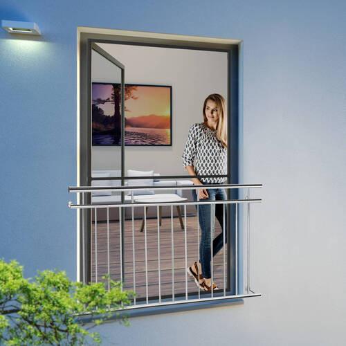 Fliegengitter Fenster 120x220 cm Anthrazit - Anthrazit, Basics, Metall (120/220cm)