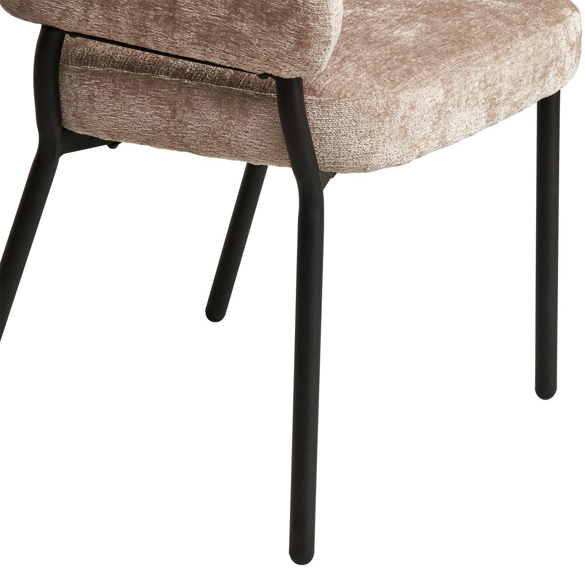 Armlehnstuhl Nova Mikrofaser Beige, B: 60 Cm - Beige/Schwarz, KONVENTIONELL, Holz/Textil (60/80/62cm) - MID.YOU