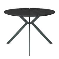 Gartentisch Marbella - Schwarz, MODERN, Kunststoff/Metall (113/74/113cm) - Beldano