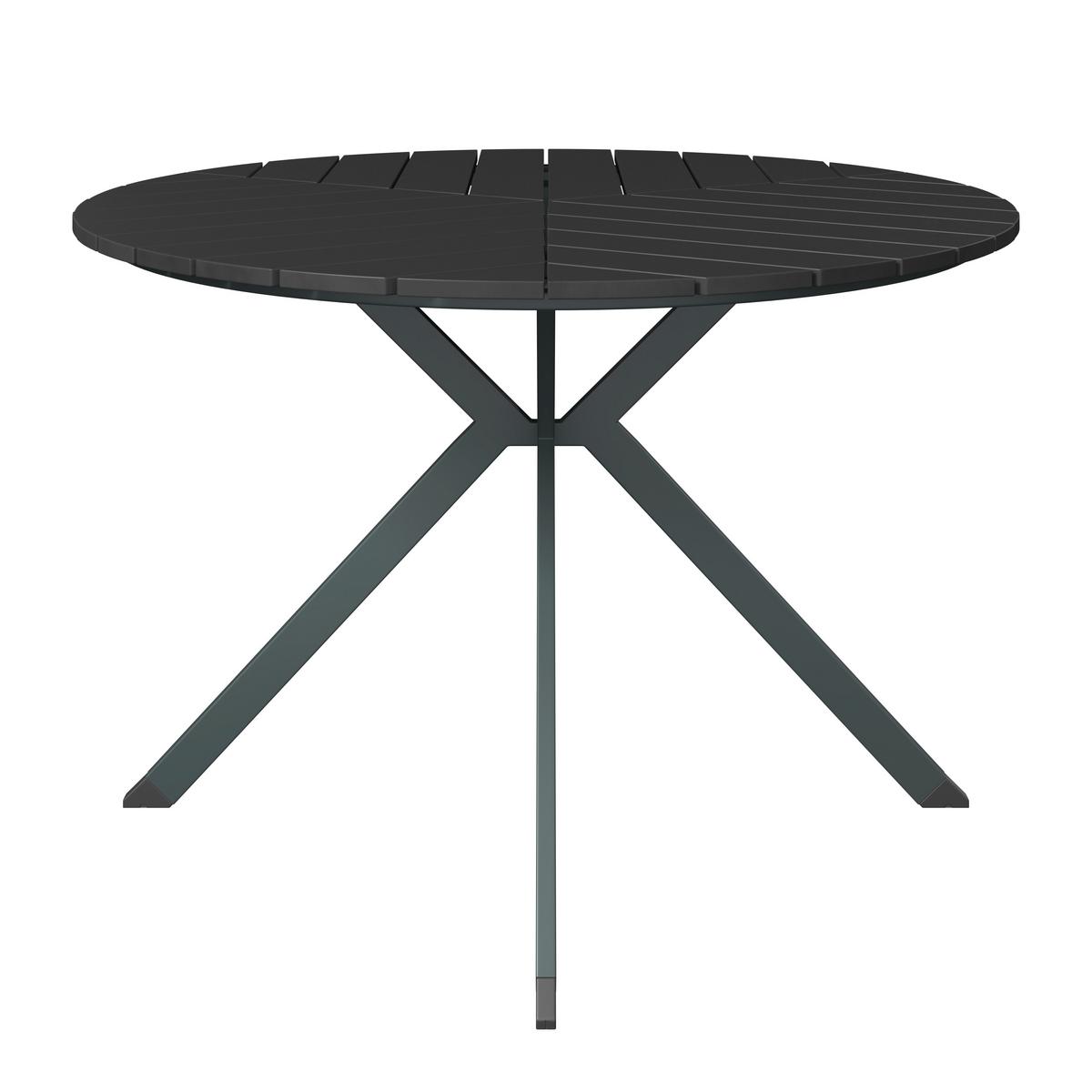 Gartentisch Marbella - Schwarz, MODERN, Kunststoff/Metall (113/74/113cm) - Beldano