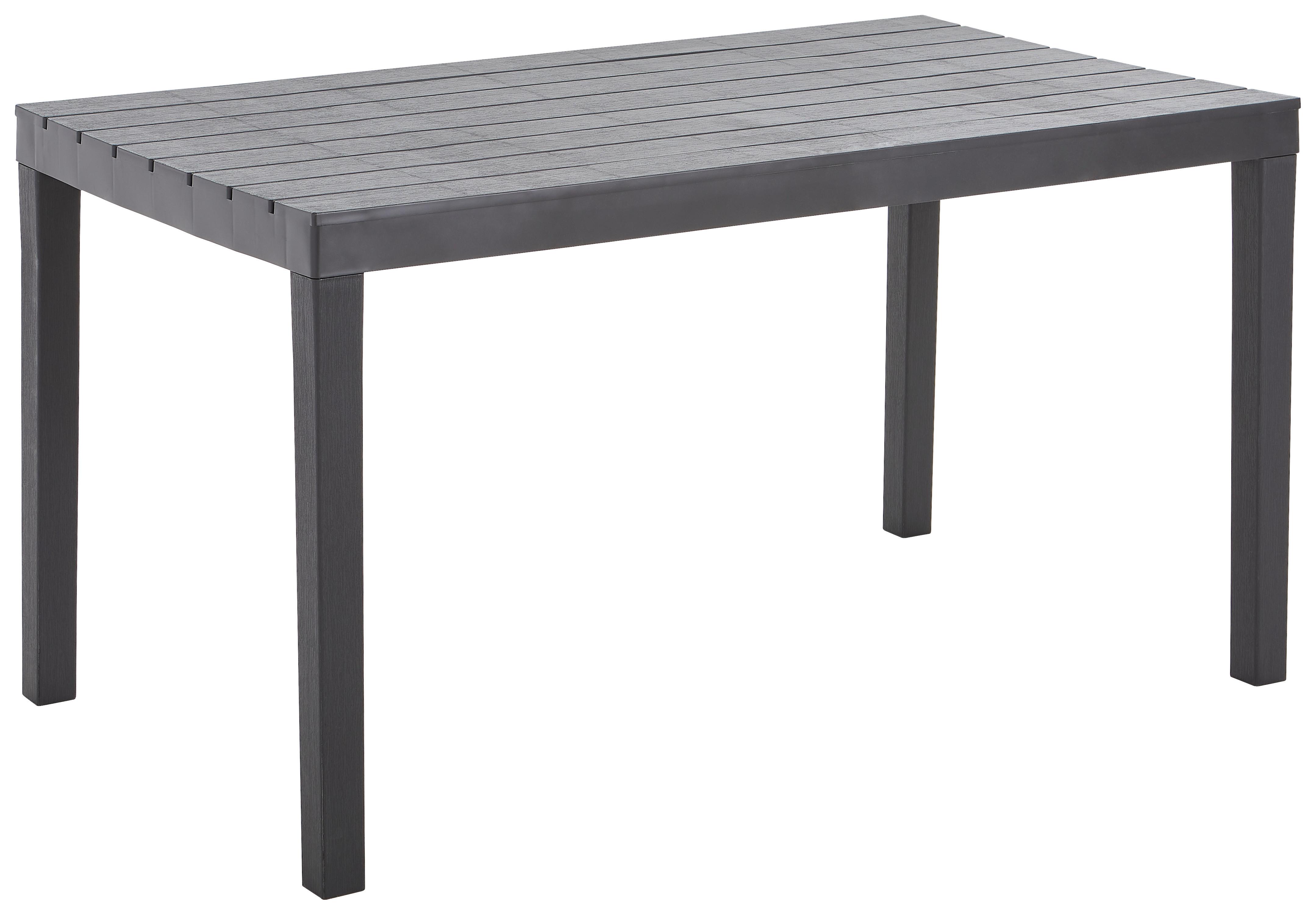 Gartentisch Kunststoff L 138 cm - Anthrazit, MODERN, Kunststoff (138/72/78cm) - Ambia Garden