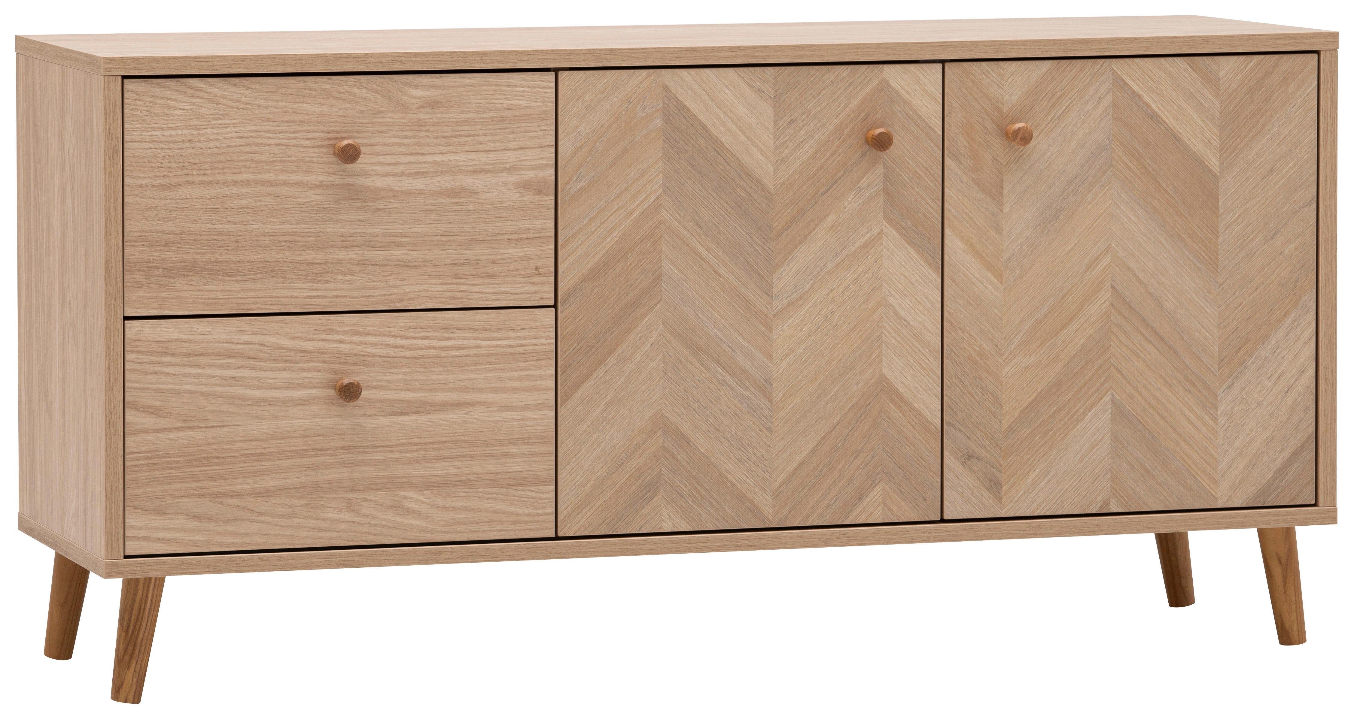 LOWBOARD Visby Eichefarben B: 109cm - Eichefarben, Design, Holzwerkstoff (109/54,1/33,05cm) - MID.YOU