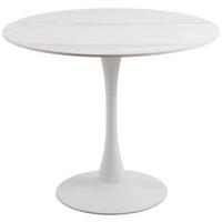 Jídelní stůl MALTA bílý 90cm - bílá, Trend, kov/keramika (90/75cm) - MID.YOU