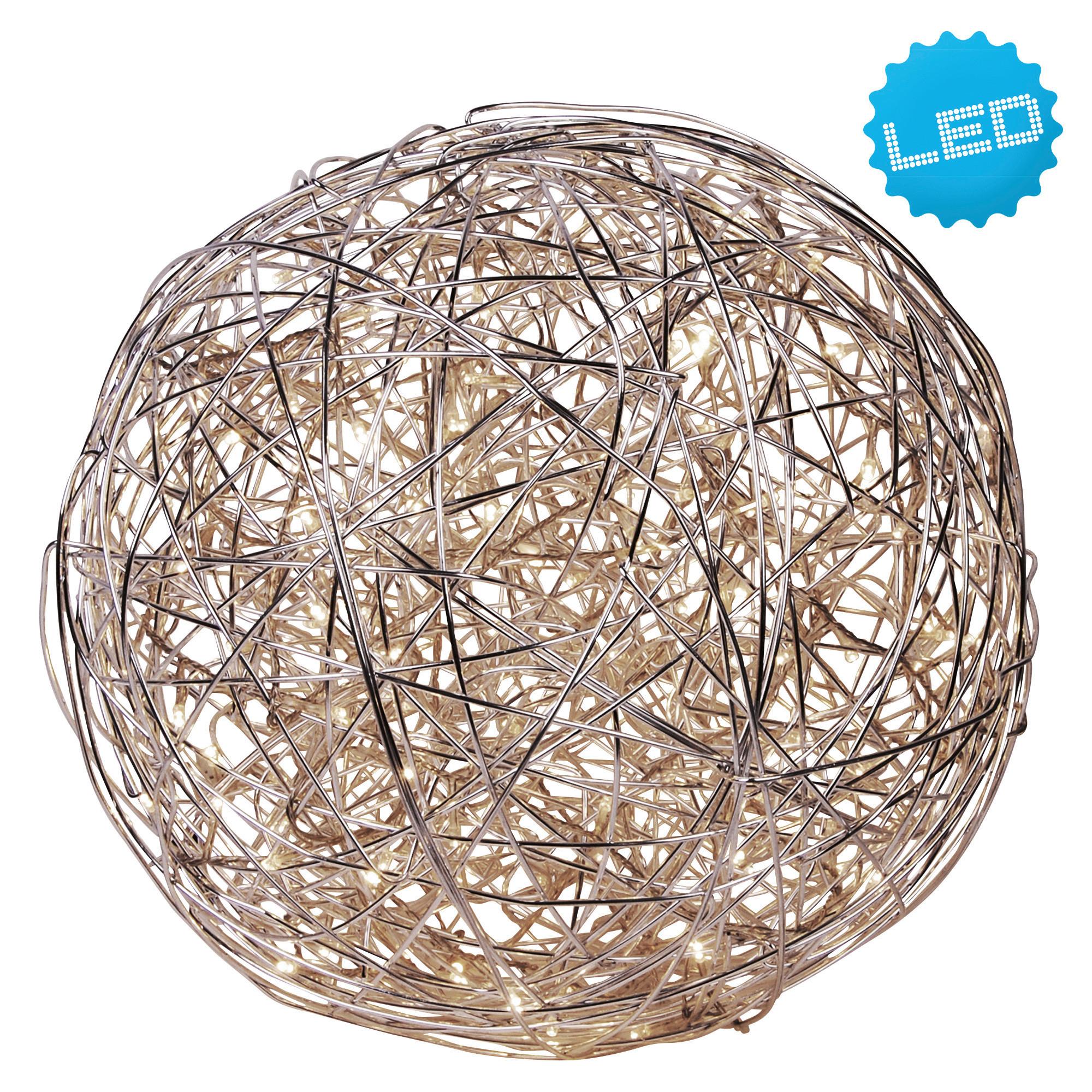 LED-Dekoleuchte 2095560 Außenkugel Mistel - Alufarben, Design, Metall (50cm) - Näve