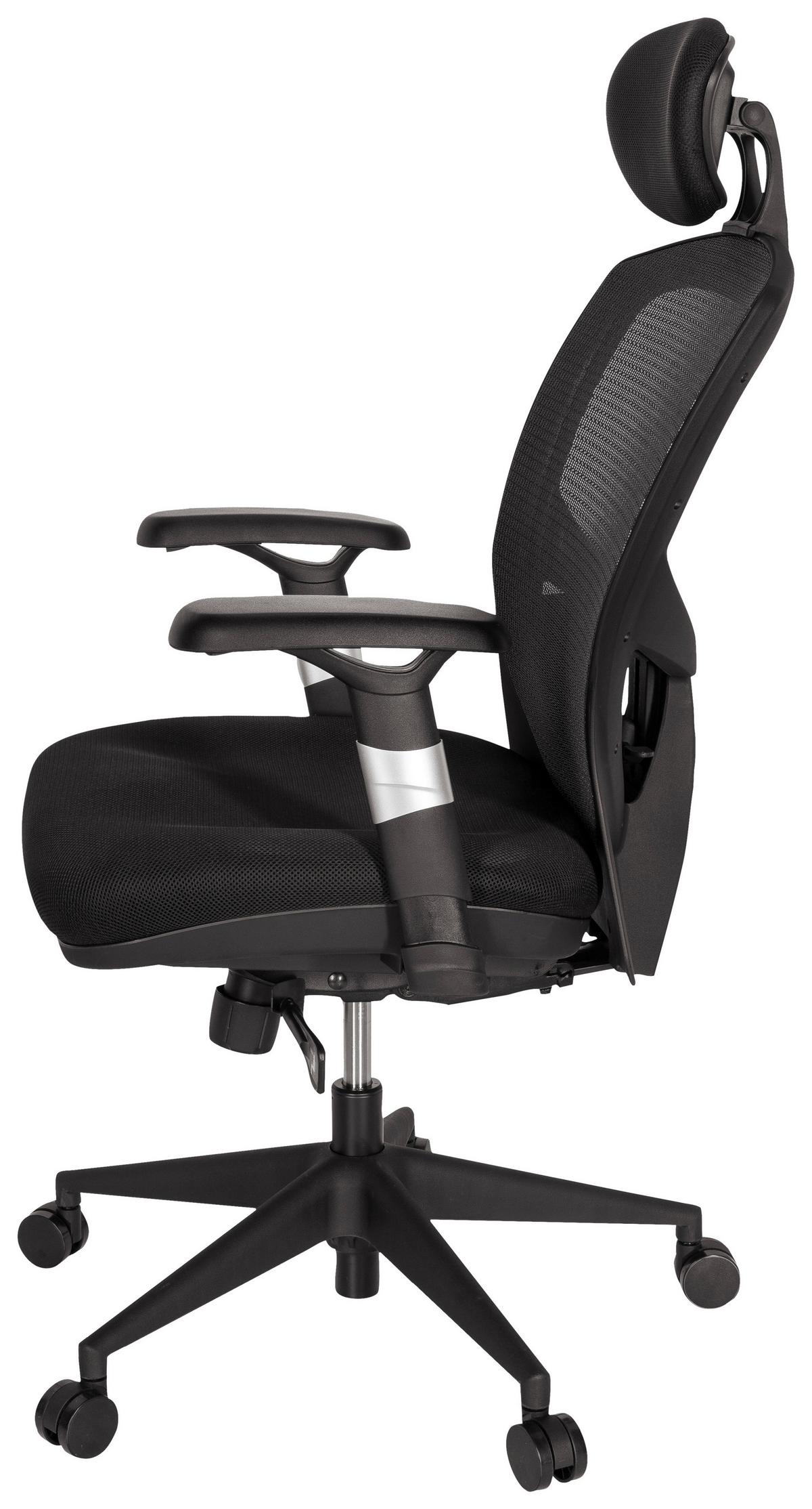 Bürostuhl Venus Base Schwarz Bis 120 Kg - Schwarz, Basics, Kunststoff/Textil (66/117/65cm) - MID.YOU