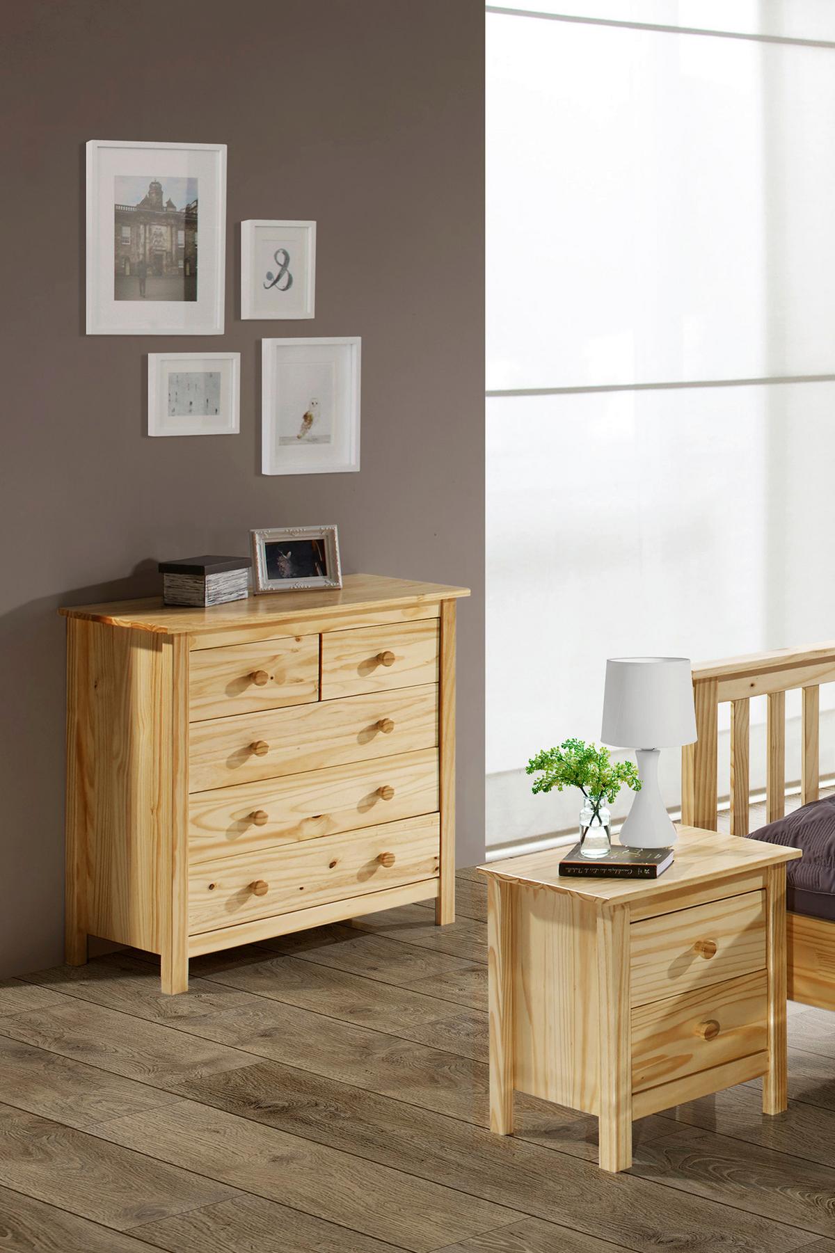 Kommode Naturfarben B: 79cm - Naturfarben, Natur, Holz (79/80/40cm) - Livetastic