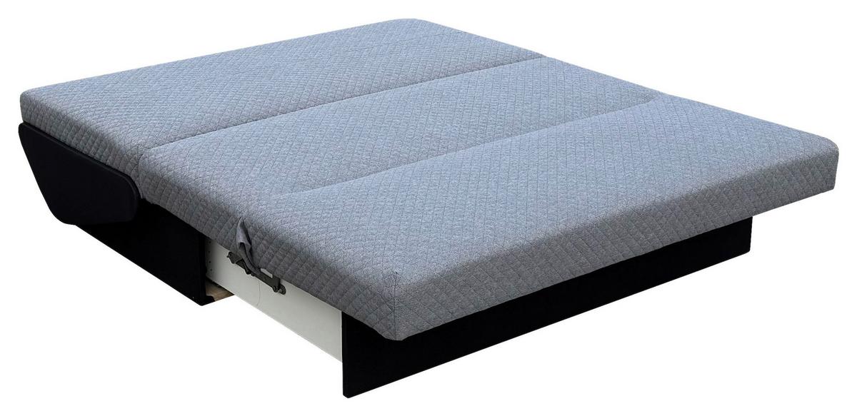 Kanapéágy Cadiz New - világosszürke/fekete, Romantik / Landhaus (160/115/90cm)