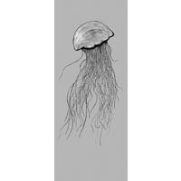 Vliestapete Jellyfish Panel - Grau, Basics (100/250cm) - Komar