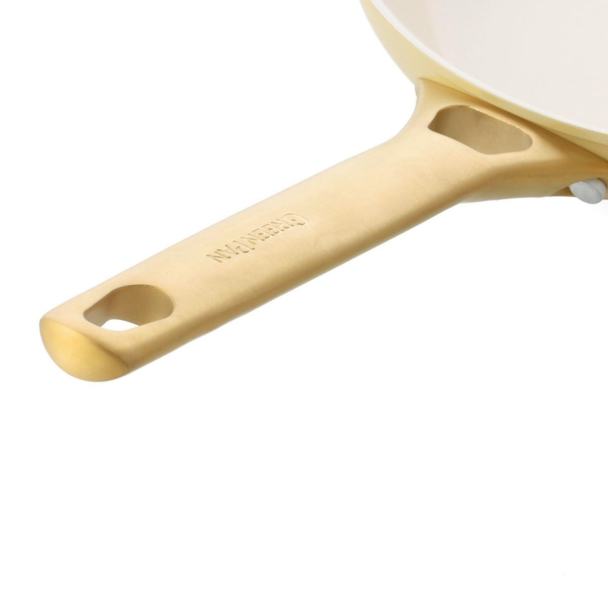 Pfannenset Padova Reserve Gelb/Weiß/Goldfarben D:20/26cm - Gelb/Goldfarben, Basics, Glas/Metall (20 & 26cm) - GreenPan