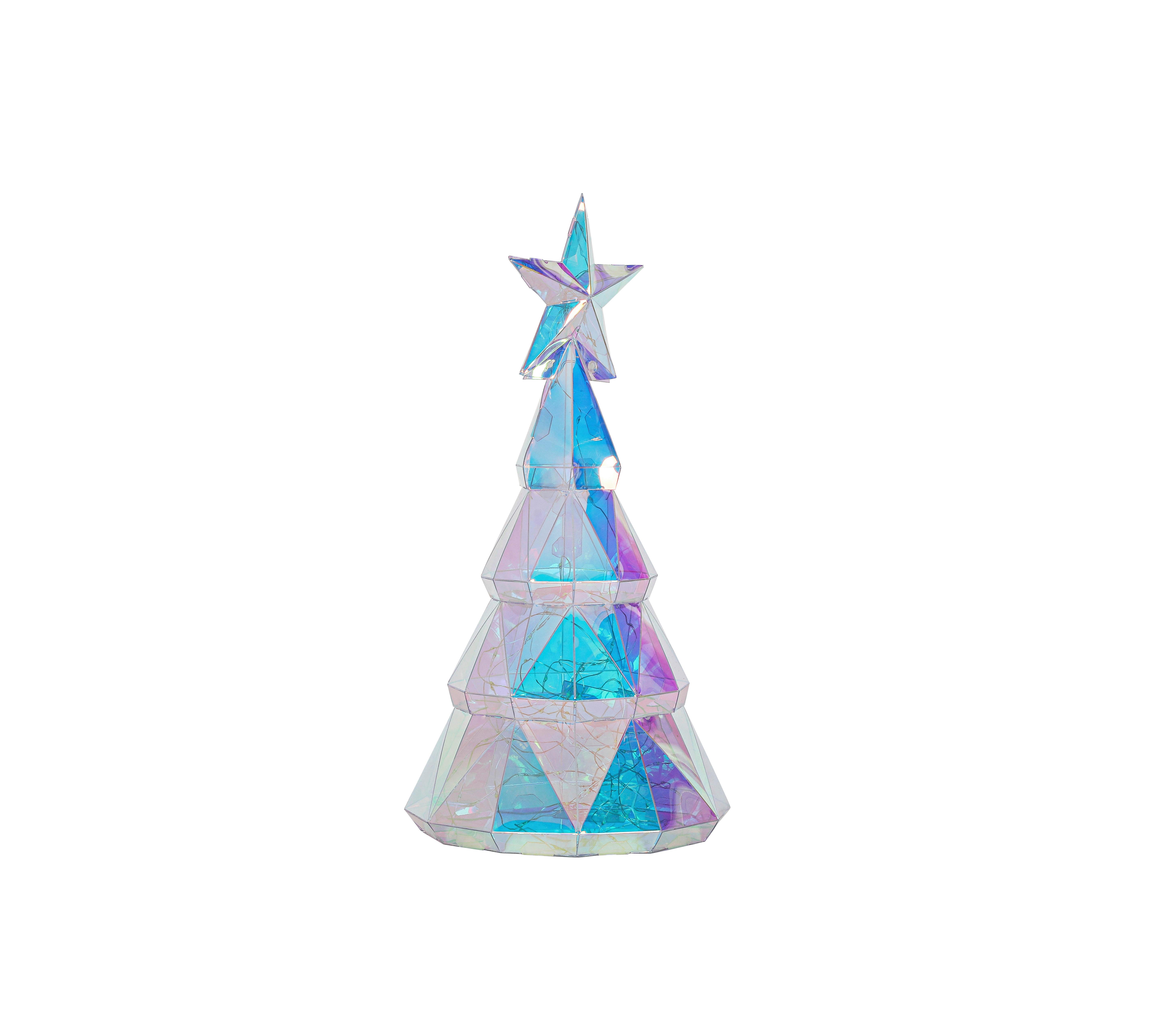 Led-dekoleuchte Sandro - Transparent, MODERN, Kunststoff (19/38cm) - Luca Bessoni