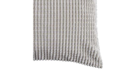Zierkissen Halina 45x45 cm Fleece Silber mit Zipp - Silberfarben, MODERN, Textil (45/45cm) - Luca Bessoni