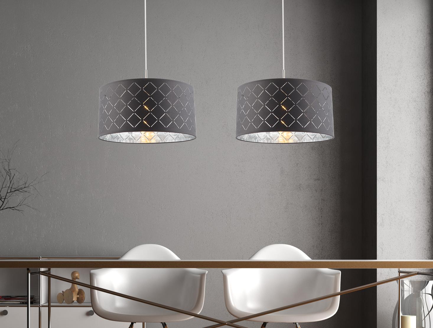 Hängeleuchte Kidal H: 120 Cm 1-Flammig, - Design, Textil/Metall (40/140cm) - Globo
