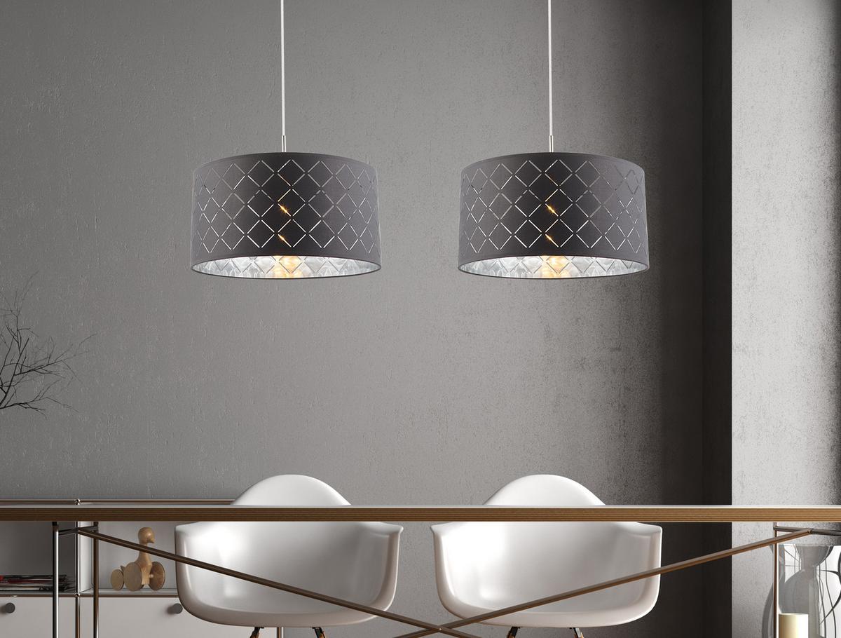 Hängeleuchte Kidal H: 120 Cm 1-Flammig, - Design, Textil/Metall (40/140cm) - Globo