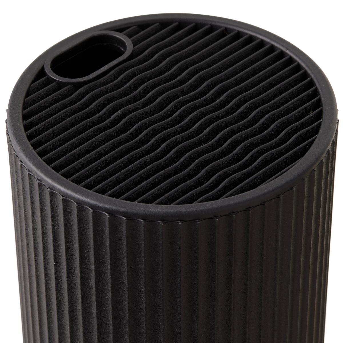 Stojan na nože BETTY - čierna, Modern, plast (11/23,9cm) - Mömax
