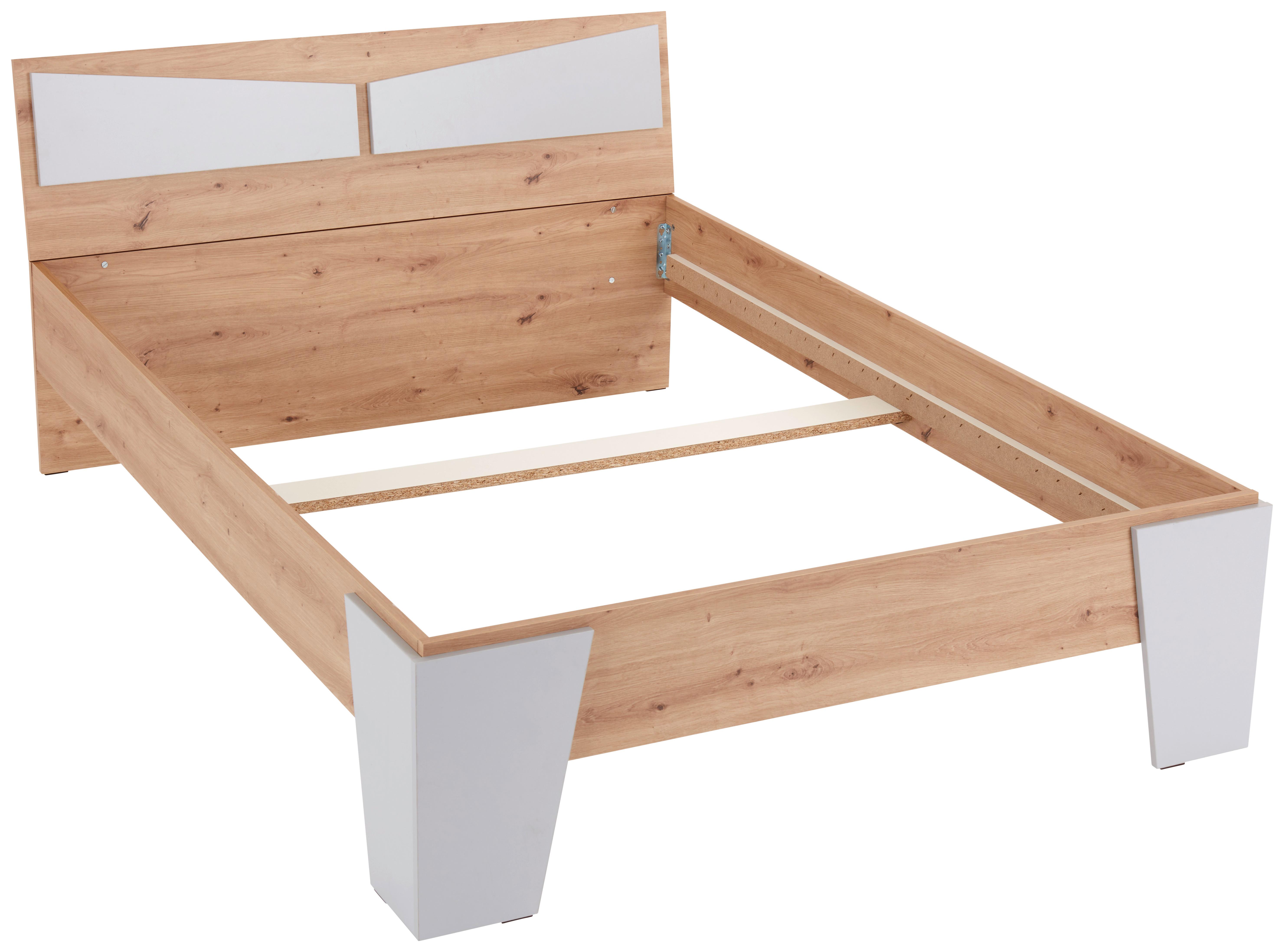 Futónová Posteľ Johnny 140 - sivá/dub artisan, Moderný, kompozitné drevo (140/200cm)