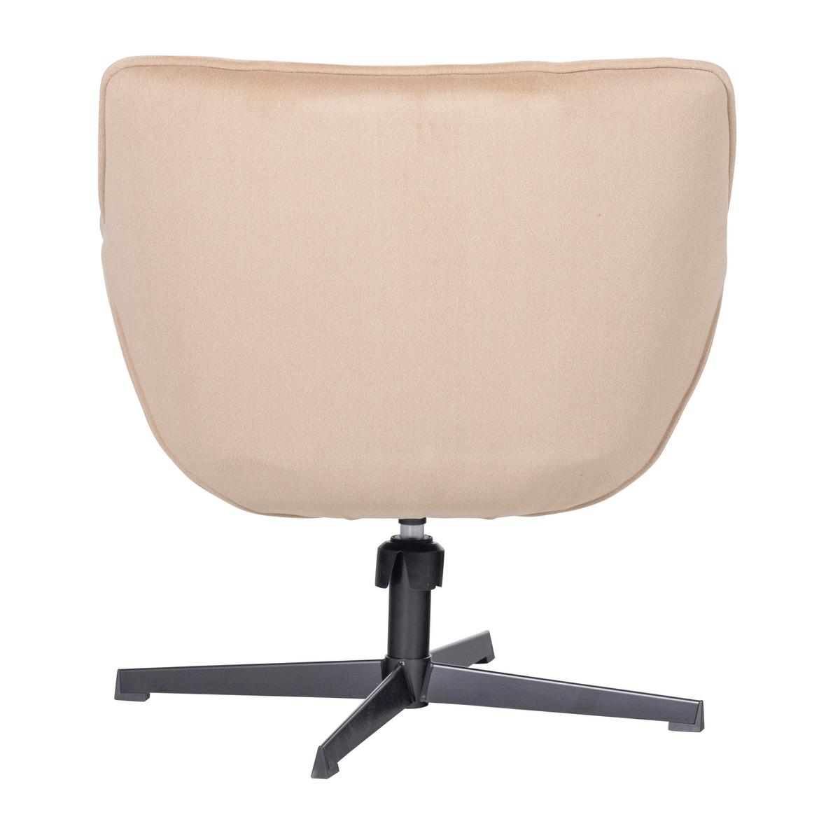 SESSEL Wibo Sandfarben B: 71cm - Sandfarben/Schwarz, MODERN, Textil/Metall (71/94/83cm) - Livetastic
