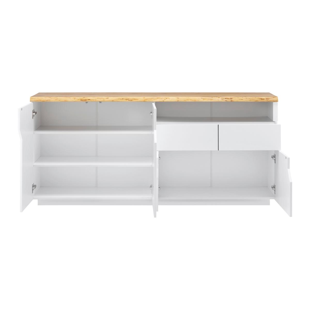 Komoda CARLOS - biela/farba duba, Modern, drevo (180/80,5/42cm) - Modern Living
