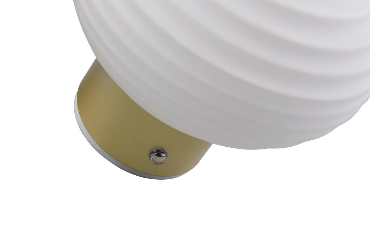 LED-Wandleuchte Earl Weiß Messingfarben D: 15,5 cm - Messingfarben/Weiß, LIFESTYLE, Glas/Metall (15,5/15cm)