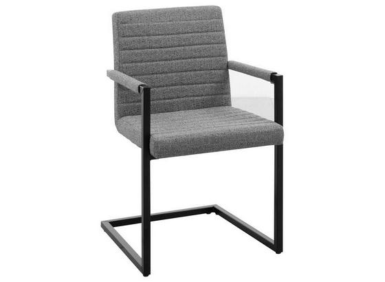 Armlehnstuhl Lia B: 54 cm Grau - Schwarz/Grau, Design, Textil/Metall (54/85/60cm) - Carryhome Armlehnstuhl Lia B: 54 cm Grau - Schwarz/Grau, Design, Textil/Metall (54/85/60cm) - Carryhome