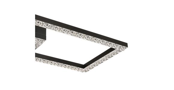 LED-Deckenleuchte Bettina L: 50 cm - Schwarz, MODERN, Kunststoff/Metall (50/28/7cm) - Luca Bessoni